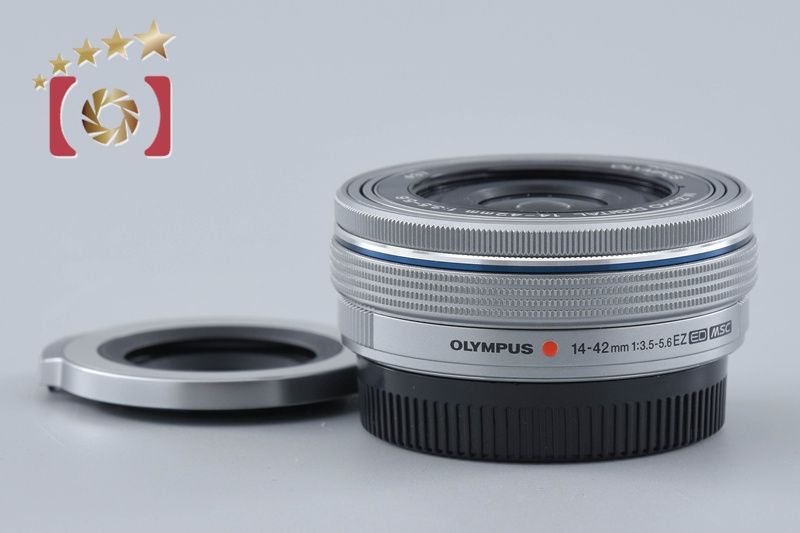 【中古】OLYMPUS オリンパス M.ZUIKO DIGITAL ED 14-42mm f/3.5-5.6 EZ シルバー