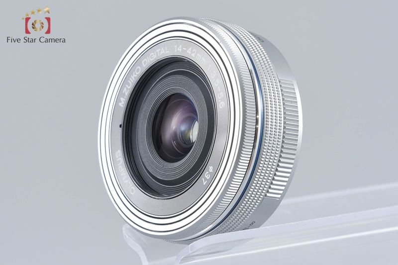 【中古】OLYMPUS オリンパス M.ZUIKO DIGITAL ED 14-42mm f/3.5-5.6 EZ シルバー