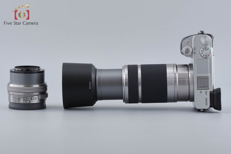 【中古】SONY ソニー α6400 ILCE-6400 シルバー ダブルズームレンズキット 元箱付き