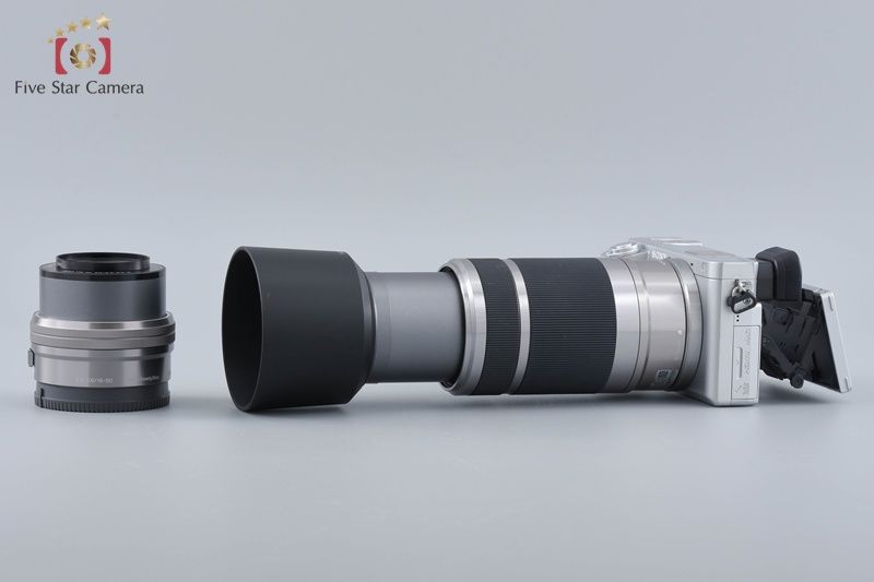 【中古】SONY ソニー α6400 ILCE-6400 シルバー ダブルズームレンズキット 元箱付き