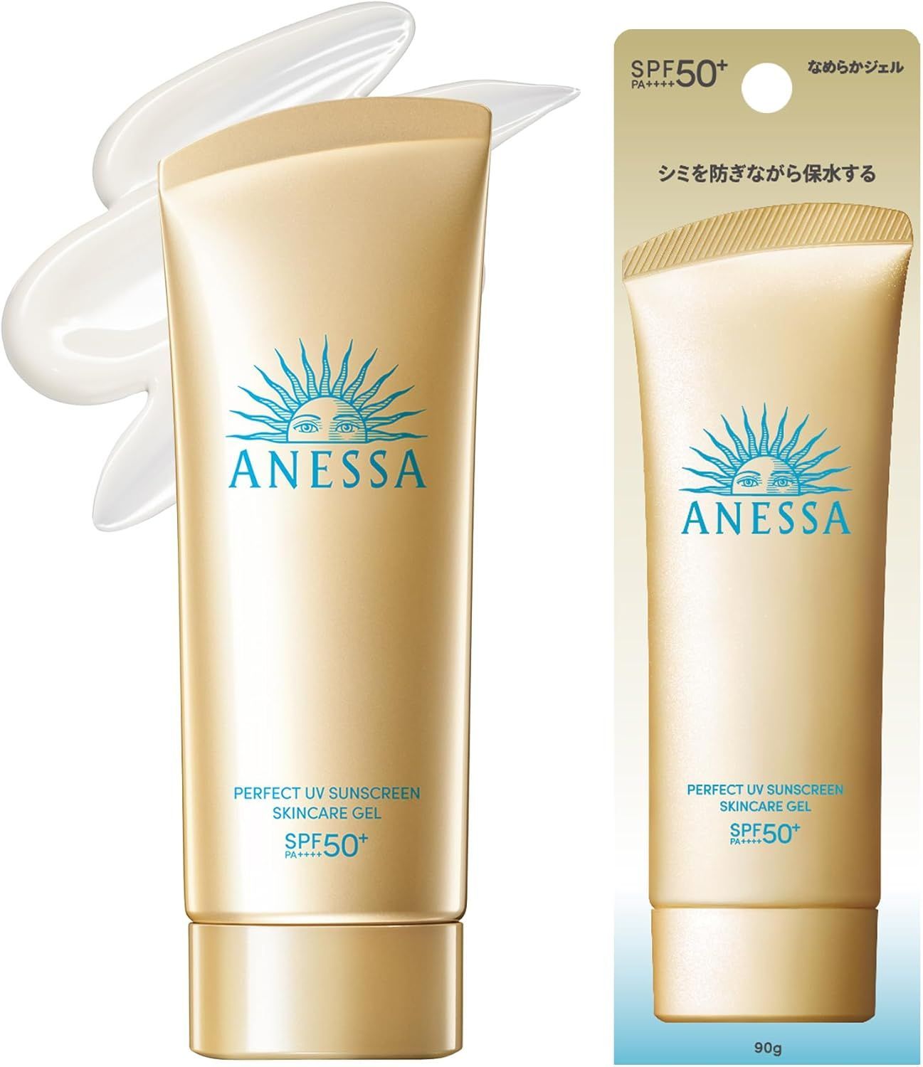 아네사 (아네사) 퍼펙트 UV 스킨 케어 젤 NA 90g SPF50+ PA++++ 선스크린 페이스 앤 바디 메이크업 베이스 워터프루프