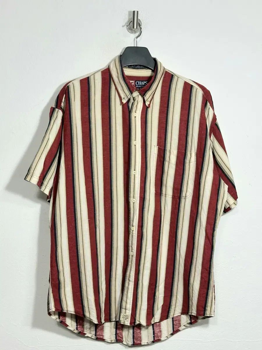 CHAPS by Ralph Lauren リネン半袖 シャツ L オーバーサイズ