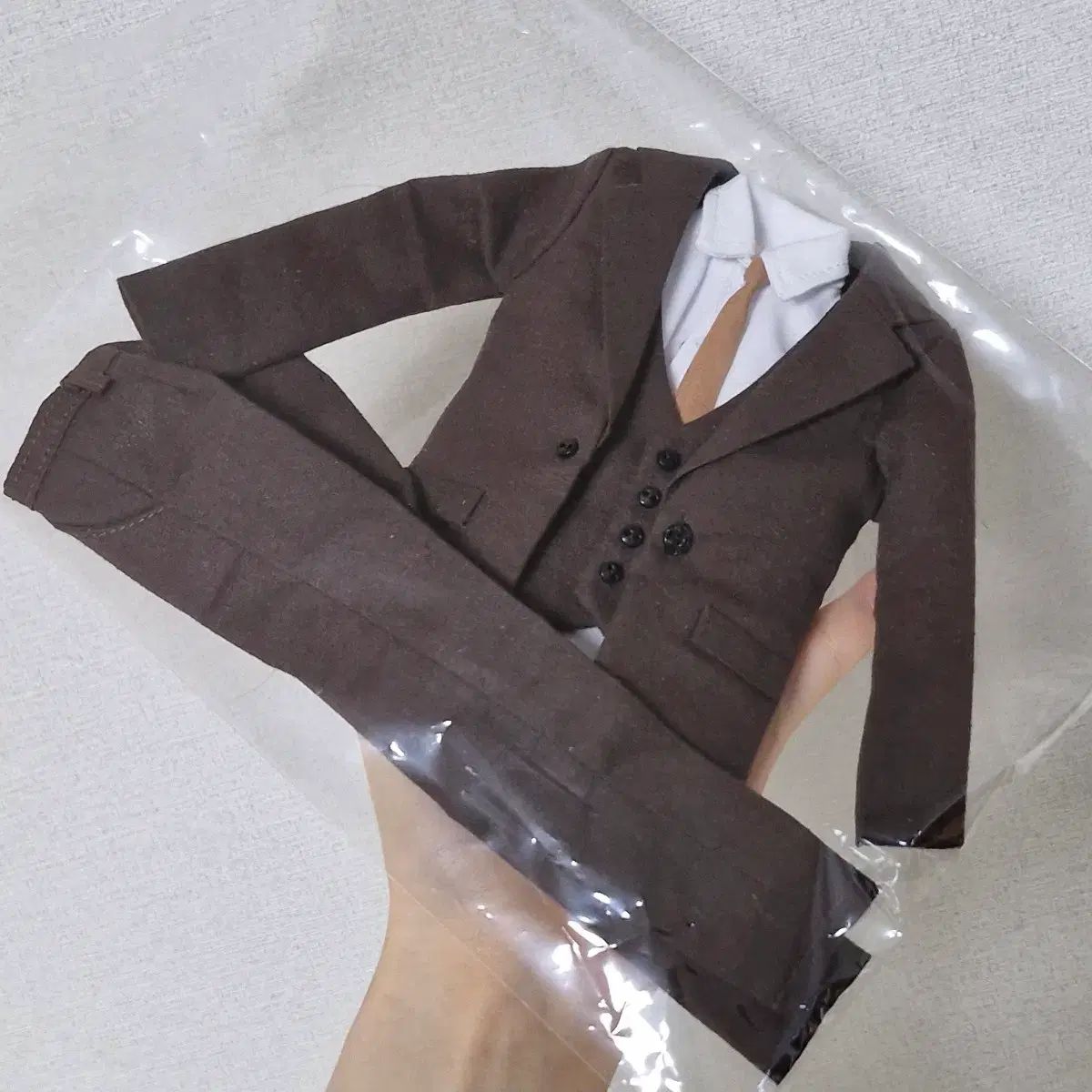 MAFボディ用スーツ セット ブラウン 怪談出勤 オビツ ぬいぐるみ 服