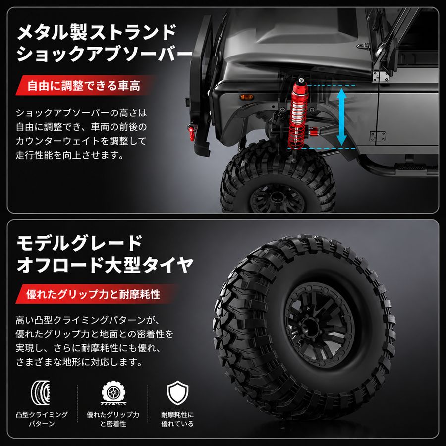 ラジコン ラジコンカー オフロード 大型 高速性能 スケール1/8 四駆