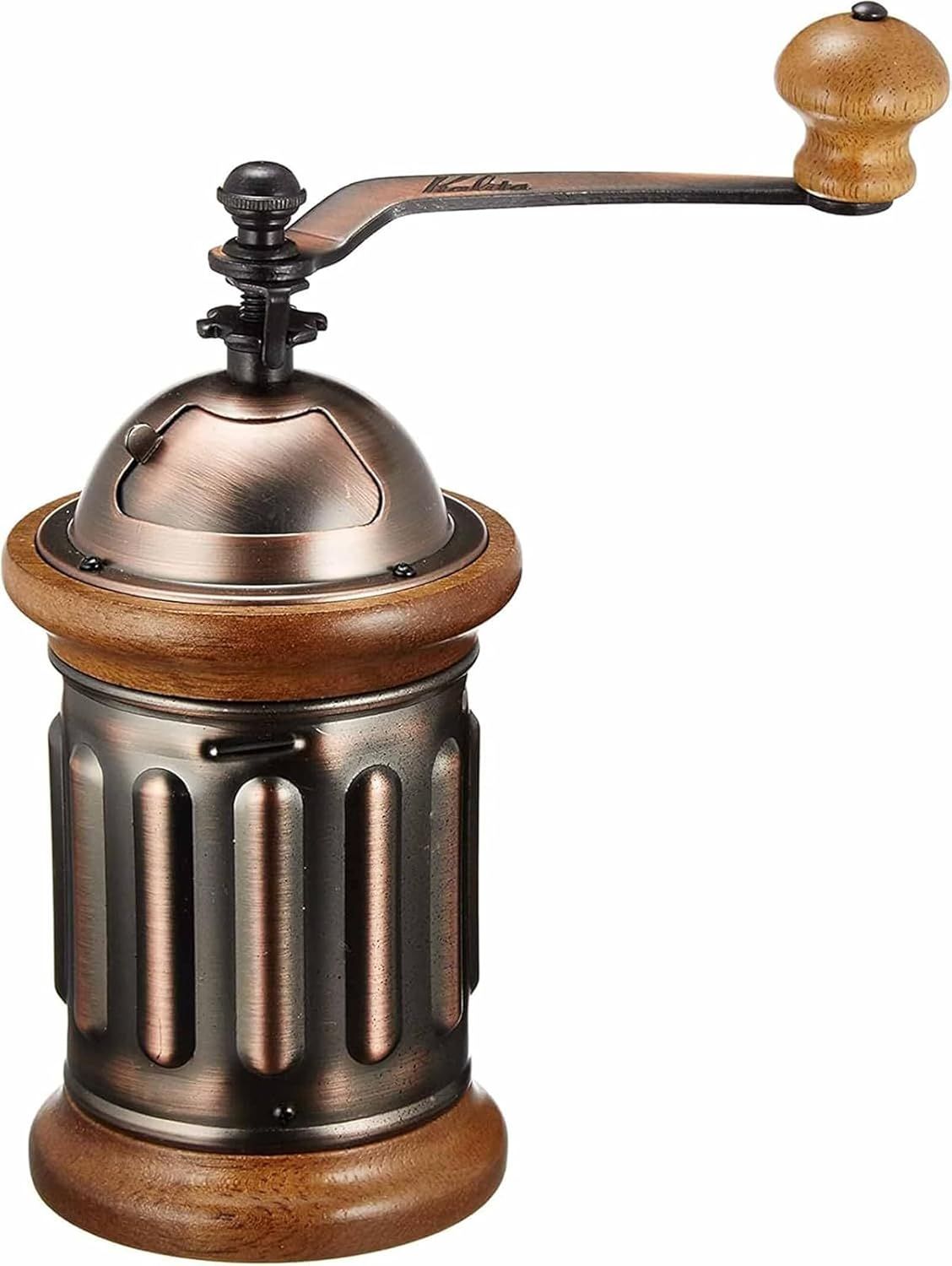 【バリスタ多数使用】 カリタ Kalita コーヒーミル 木製 粒度の安定性が高いアルミ製グラインダー KH-5 ac 粗さ調整可能 手挽きコーヒーミル ミル グラインダー 手動 プレゼント ギフト