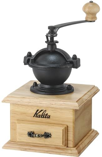 カリタ Kalita コーヒーミル 木製 アルミカッター クラシックミルNA ナチュラル 粗さ調整可能 手挽きコーヒーミル #42201 グラインダー ハンドミル 手動 コーヒー初心者 小型