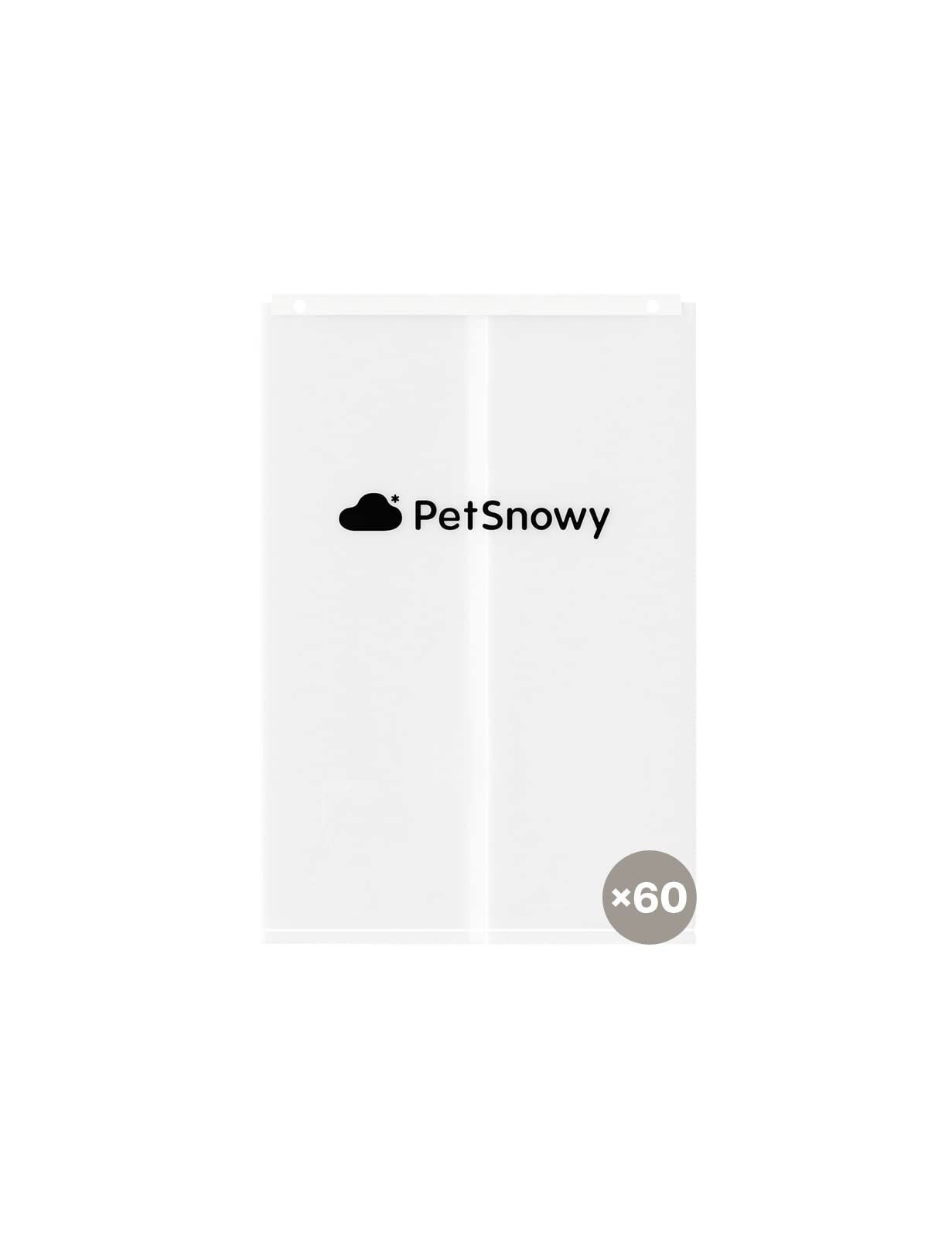 PetSnowy 猫 自動トイレ専用ゴミ袋 ゴミ箱密封システム交換用60枚入りmt