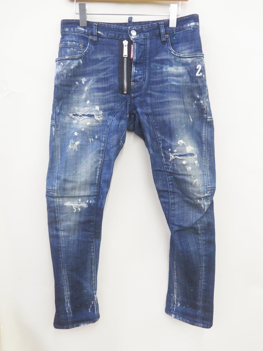 ★7792☆DSQUARED2 ディースクエアード S71LB0326 TIDY BIKER JEAN ダメージ デニムパンツ　44