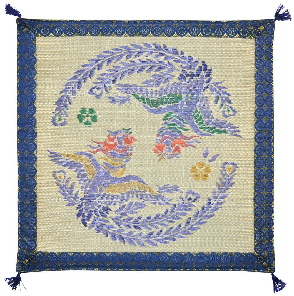 70×70cm] 国産い草御前座布団 鳳凰 日本製 仏前座布団 法要 法事 お盆