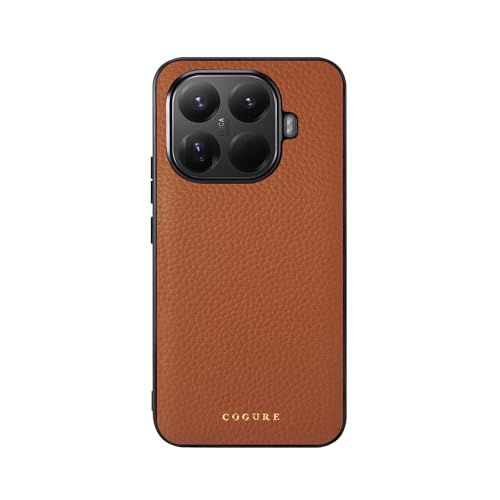 COGURE 互換 Xiaomi 15T Pro ケース 本革 レザー 耐衝撃 シンプル おしゃれ 専用ボックス付き COPs-Mi15TPro キャラメルJu