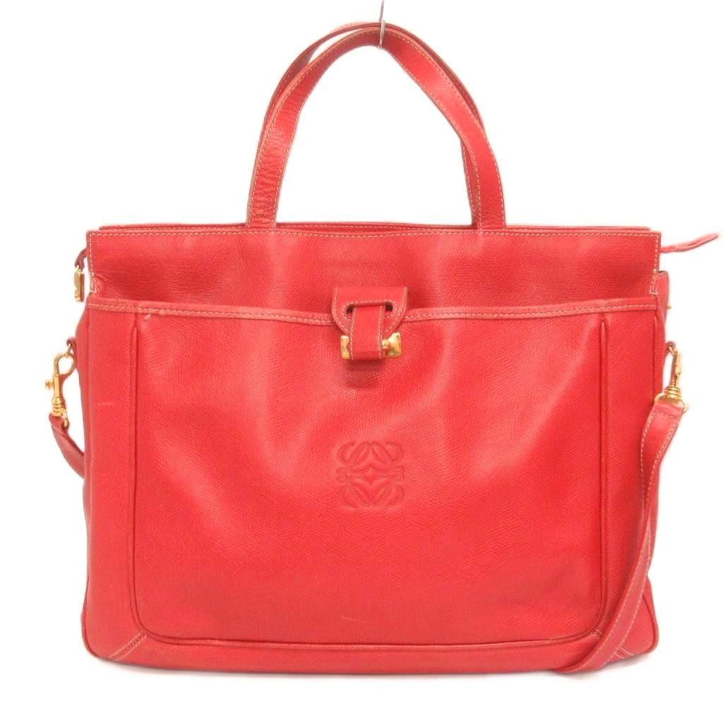 ロエベ LOEWE 2WAY ショルダーバッグ ハンド ロゴ アナグラム レザー