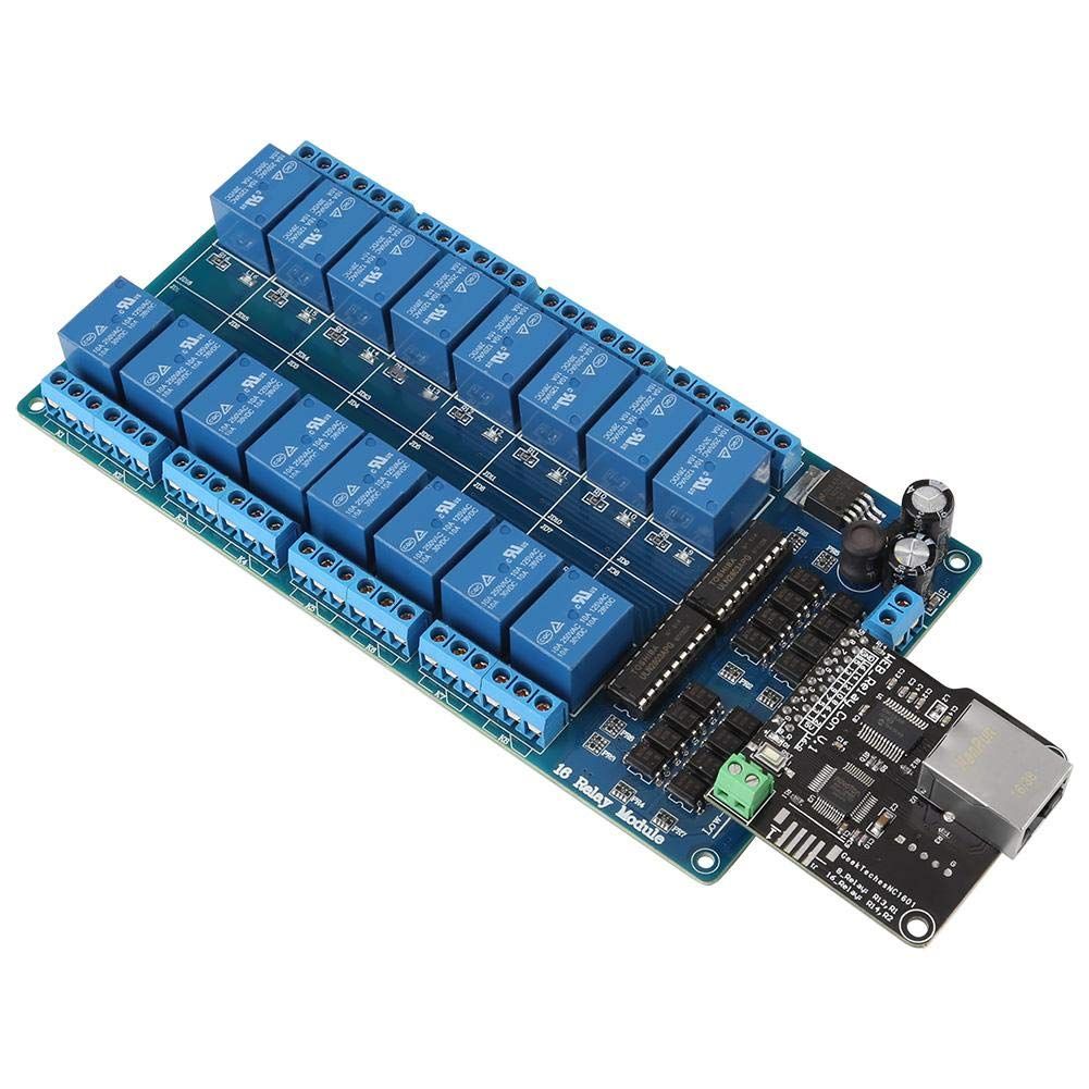 新品 ネットワークイーサネットリレー制御コントローラモジュールボード 接続制御 LAN WANネットワークウェブサーバー付き RJ 45インターフェース+ 16チャンネルリレー用 スマートホームリモートコントロール