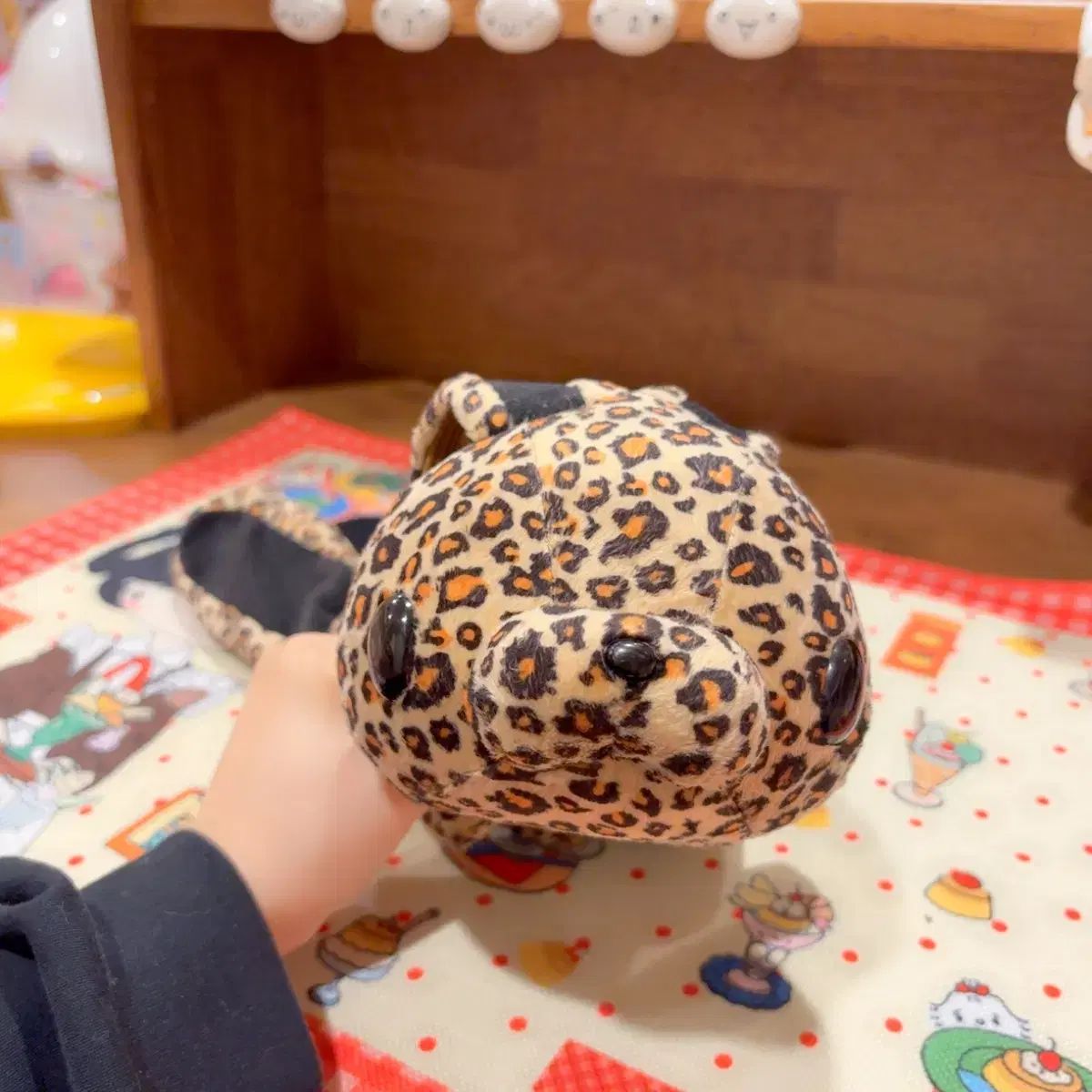クラシック 汎用うさぎ レオパード 耳 ポーチ ぬいぐるみ