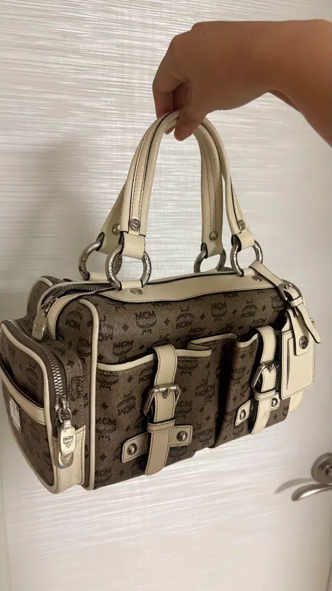 MCM トートバッグ ブラウン アイボリー