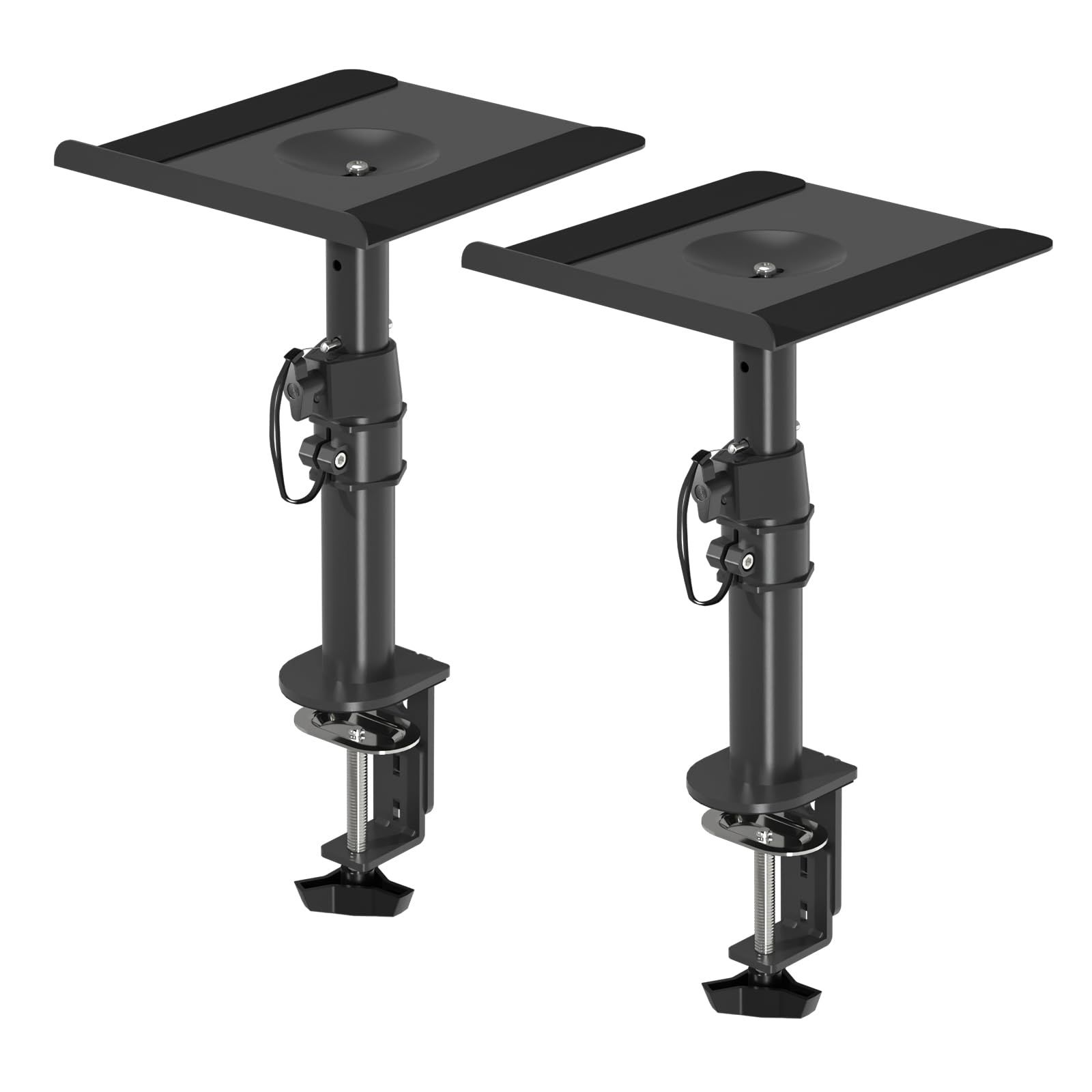 新品 suptek スピーカースタンド スピーカー台 スピーカーマウント 卓上 クランプ 12°左右調節 360°回転 耐荷重各15KG 2個セット 1ペア 2台1組 SDM001B