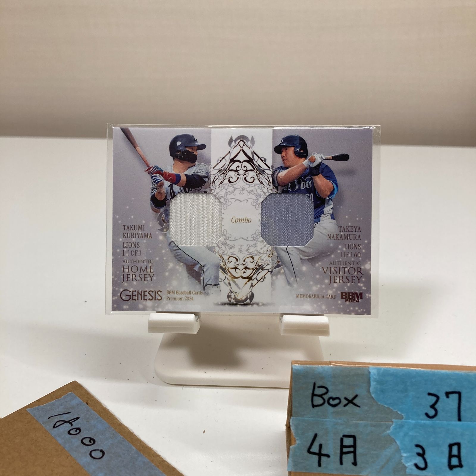 2024 BBM Premium GENESIS 栗山巧 中村剛也 21/60 埼玉西武ライオンズ Combo Home & Visitor ジャージ カード