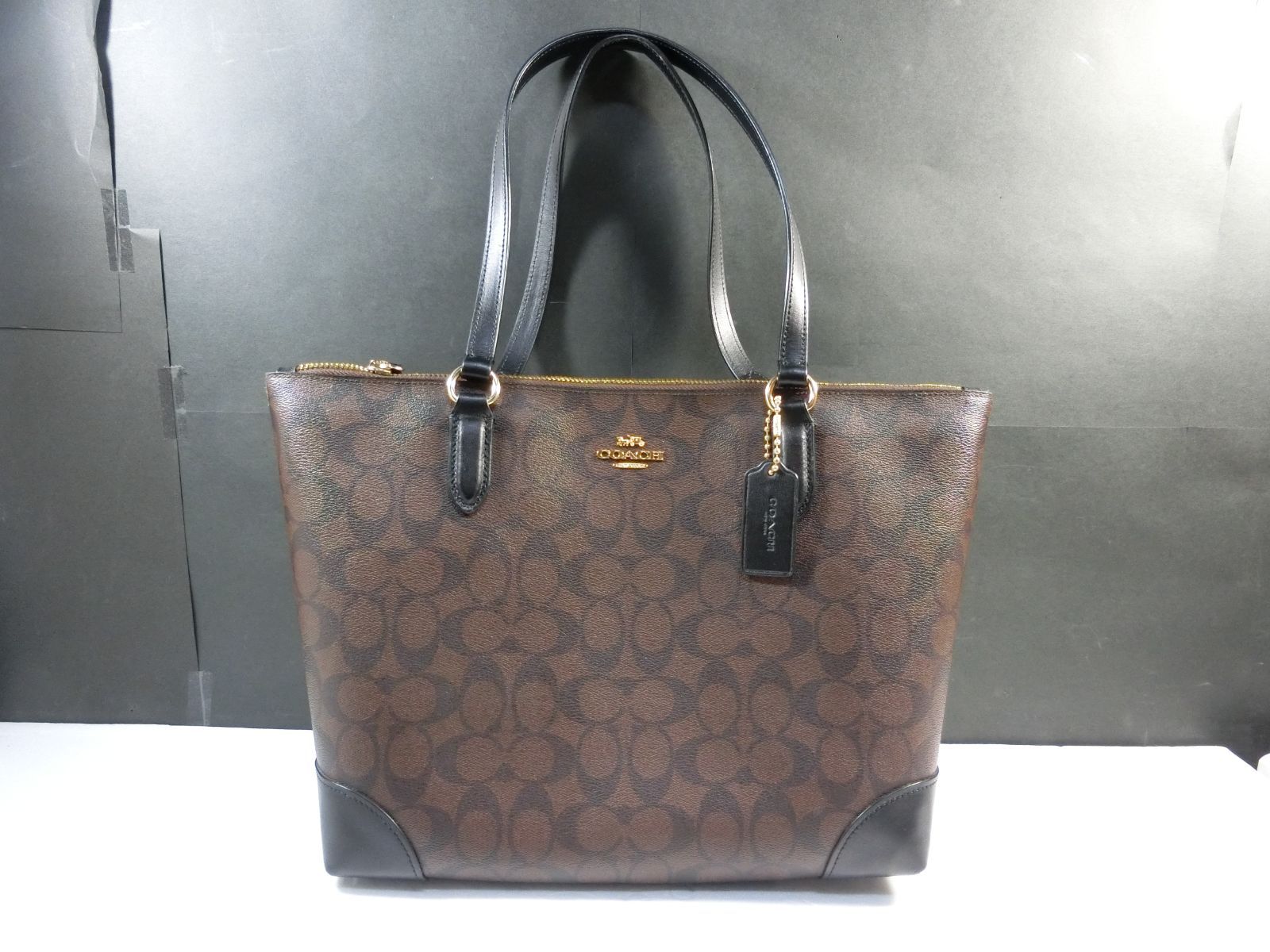 コーチ COACH シグネチャー トートバッグ ハンドバッグ トートバッグ コーティングキャンバス ブラウン F29208 レディース