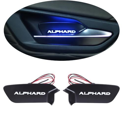 アルファード 40系 専用設計 インナードアランプ ロゴ発光 LED 7色切り替え可能 ルームランプ 内装 カスタムパーツ 互換品 2枚セットts 85574707