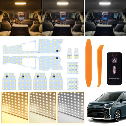 UNNKOBO アルファード30系 ルームランプ トヨタ ヴェルファイア 30系 LED 前期/後期 新型 3色30段階調光 リモコン付き 内装パーツ 電球色・白色・昼光色LEDバルブ 10点セット 取付簡単 専用工具付 取扱説明書付ts 256913e6