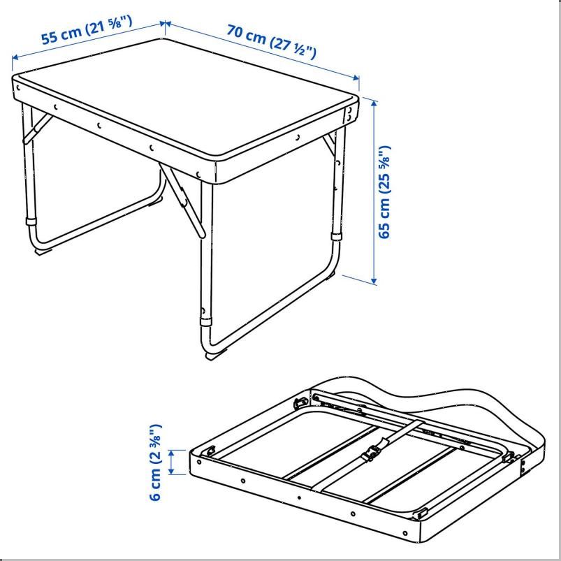 IKEA (イケア) STRANDON ストランドン 折りたたみテーブル - ブライト