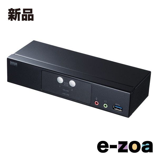 SANWA SUPPLY サンワサプライ DisplayPort対応パソコン自動切替器 2:1 SW-KVM2HDPU (2663635)