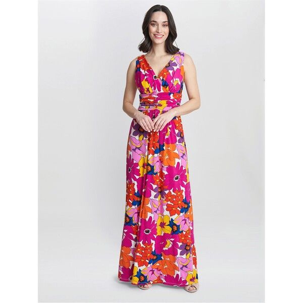 ジーナバッコーニ レディース トップス ワンピース マキシワンピース ジャージー マキシ Gina Bacconi Jaime Jersey Maxi Dress PINK ORANGE ピンク
