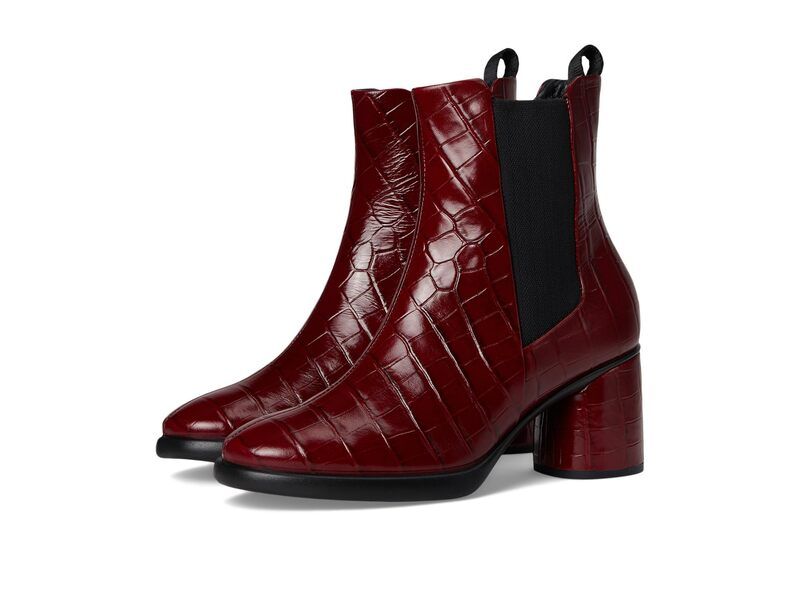 エコー レディース シューズ ブーツ・レインブーツ チェルシーブーツ チェルシー ECCO Sculpted Luxery 55MM Modern Sleek Chelsea Boot Brick Reptile Print
