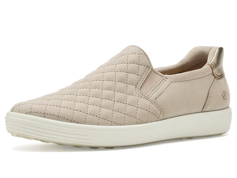 エコー レディース シューズ スニーカー キルティング ECCO Soft 7 Quilted Easy SlipOn Sneakers Pure CashmereC