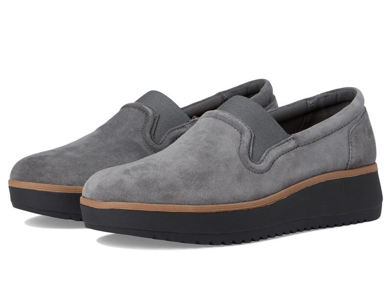 クラークス レディース シューズ スニーカー Clarks Zylah Sky Dark Grey Suede グレー
