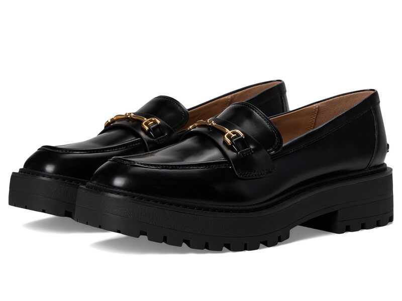 サムエデルマン レディース シューズ スリッポン・ローファー Sam Edelman Lea LoaferMoc Shoes Black Leather ブラック
