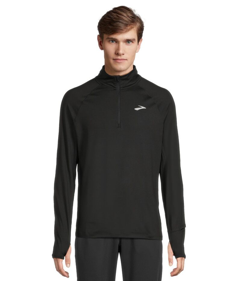 ブルックス メンズ アウター パーカー・スウェット Brooks Dash 14 Zip 30 Black ブラック