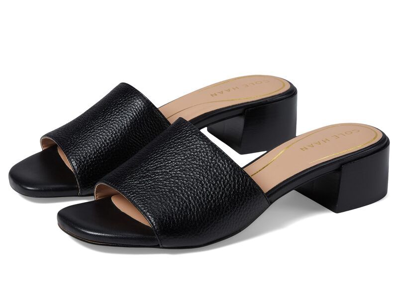 コールハーン レディース シューズ ヒール サンダル Cole Haan Calli Single Band Sandal Black Leather ブラック