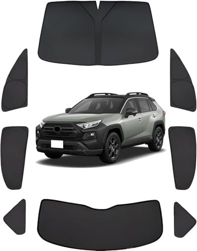 トヨタ RAV4 サンシェード 50系 全面 フルセット 純正 日除け 車中泊 目隠し 断熱 UVカット 専用アクセサリー (RAV4 50系)ts 5be47f8a