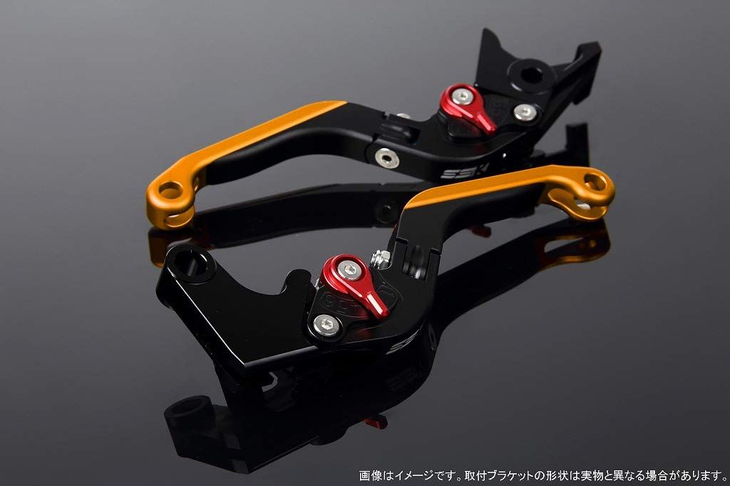 新品 SSK スピードラ アジャストレバー 可倒延長式 レバー本体カラー:マットブラック アジャスターカラー:マットレッド エクステンションカラー:マットゴールド SUZUKI GSX-S125/GSX-R125 2017-2019