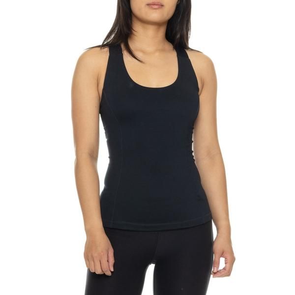 エディー バウアー レディース トップス シャツ Eddie Bauer Horizon ShelfBra Tank Top Black Iris ブラック