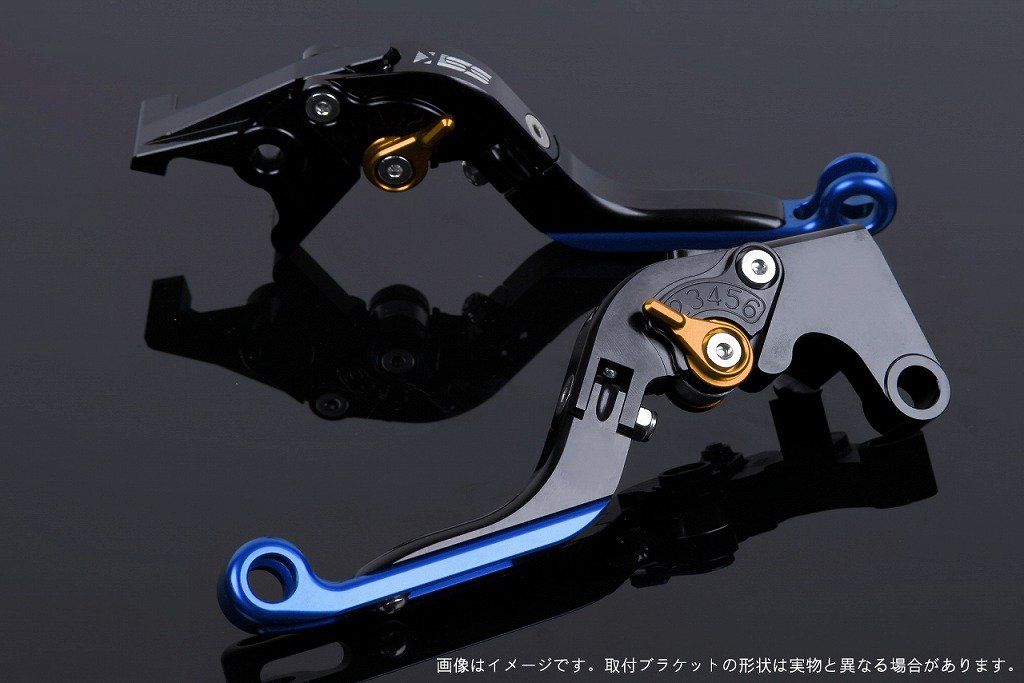 新品 SSK スピードラ アジャストレバーセット 可倒延長式 レバー本体カラー:ブラック アジャスターカラー:ゴールド エクステンションカラー:ブルー YAMAHA XMAX