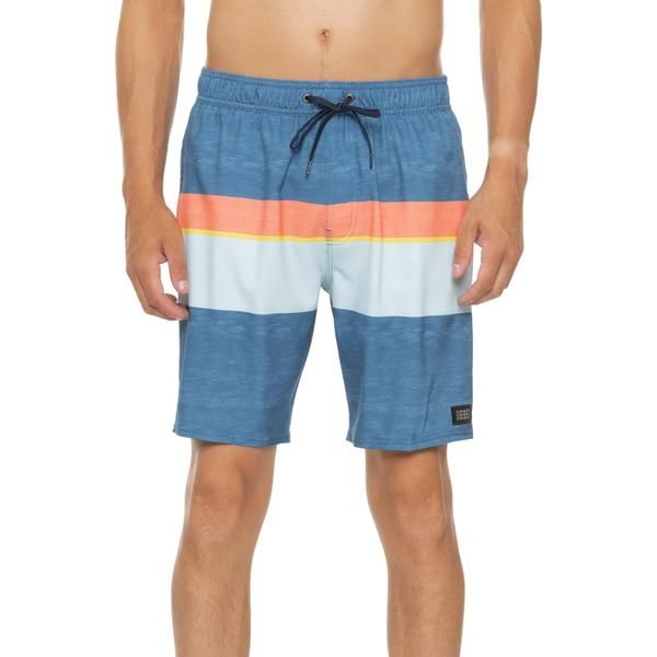 オニール メンズ 水着 ハーフパンツ・ショーツ ショートパンツ ONeill Striped Volley Swim Shorts Pacific ストライプ