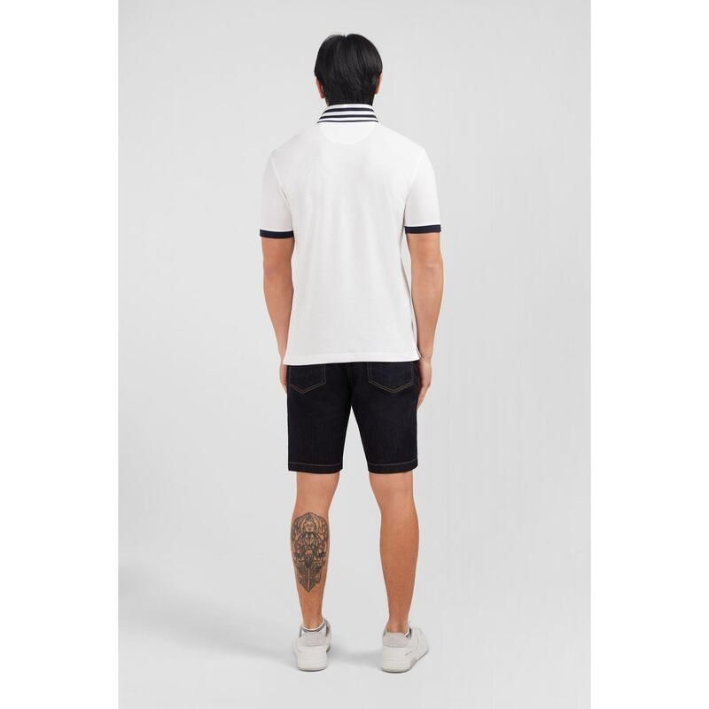 エデンパーク メンズ トップス ポロシャツ コットン Eden Park White pima cotton polo Bc ホワイト