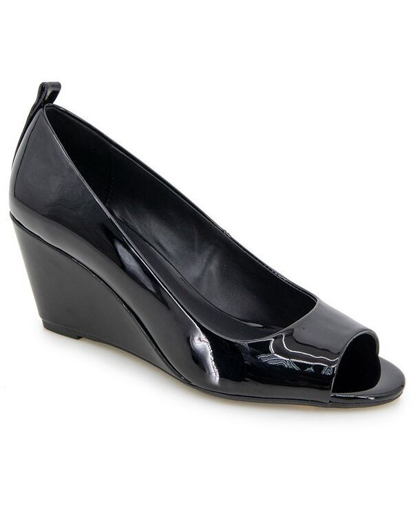 ケネスコール レディース シューズ パンプス Kenneth Cole Reaction Womens Elinor Mid Wedge Pumps Black Patent ブラック