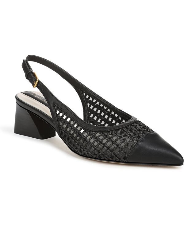 フランコサルト レディース シューズ パンプス Franco Sarto Womens Racer Pointed Toe Slingback Shoes Black Faux Leather ブラック