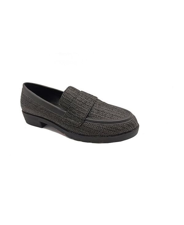 ケネスコール レディース シューズ スリッポン・ローファー ローファー Kenneth Cole Reaction Womens Fern Loafers Black Raffia ブラック