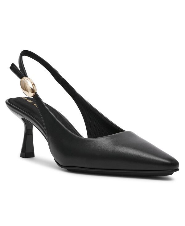 アンクライン レディース シューズ パンプス Anne Klein Womens Cynthia Pointed Toe Slingback Pumps Black ブラック