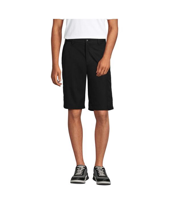 ランズエンド メンズ ボトムス ハーフパンツ・ショーツ ショートパンツ Lands End Mens Active Performance 11 Chino Shorts Black ブラック