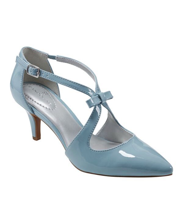 バンドリーノ レディース シューズ パンプス Bandolino Womens Zeffer Bow Detail Dress Pumps Light Blue Patent Faux Patent Leather ブルー