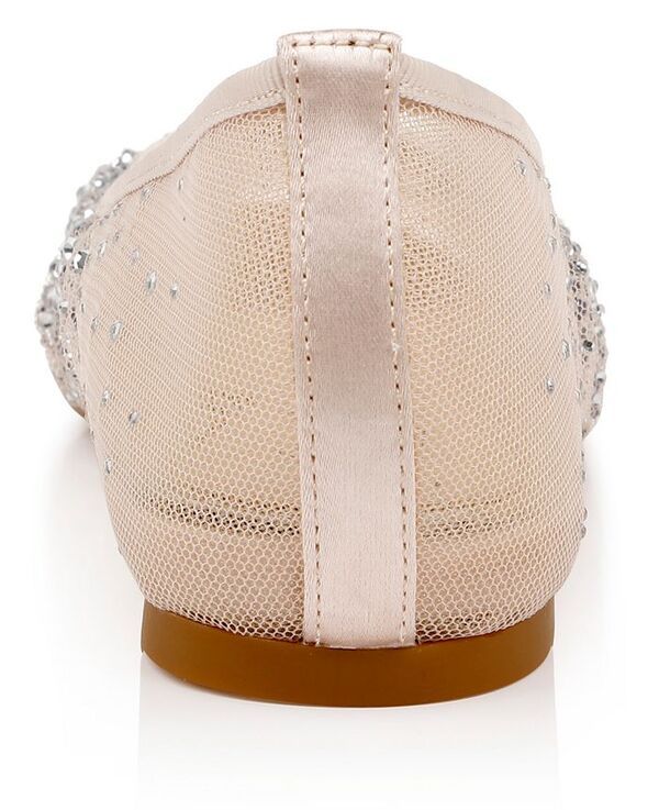 ジュウェルダグレイミシュカ レディース シューズ パンプス Jewel Badgley Mischka Womens Nuala Round Toe Dress Flats Nude Mesh