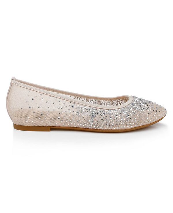 ジュウェルダグレイミシュカ レディース シューズ パンプス Jewel Badgley Mischka Womens Nuala Round Toe Dress Flats Nude Mesh
