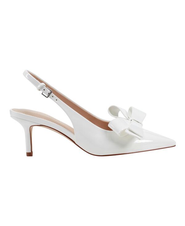 マークフィッシャー レディース シューズ パンプス Marc Fisher Womens Allon Pointy Toe Dress Slingback Pumps White ホワイト