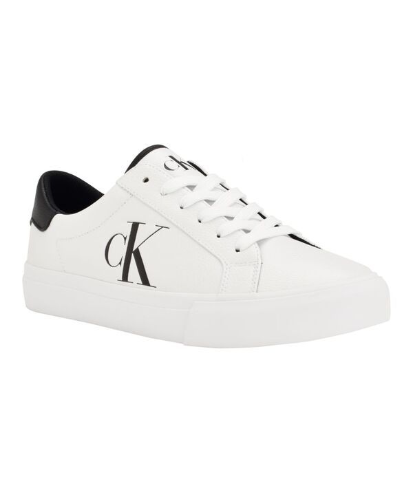 カルバンクライン メンズ シューズ スリッポン・ローファー スニーカー レース Calvin Klein Mens Rex LaceUp SlipOn Sneakers White Navy ホワイト