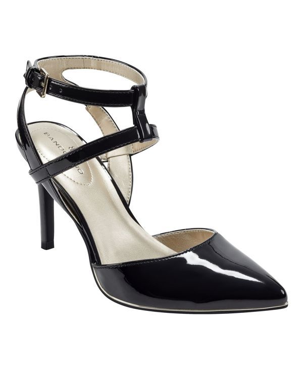 バンドリーノ レディース シューズ パンプス アンクル Bandolino Womens Dradella Ankle Strap Pointy Toe Dress Pumps Black Patent ブラック