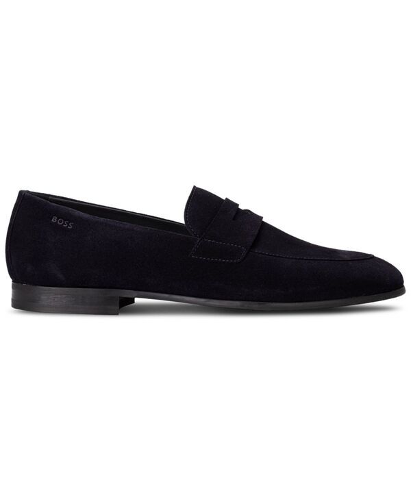 ヒューゴボス メンズ シューズ スリッポン・ローファー スエード ローファー Hugo Boss Mens Gavrie Suede Dress Loafer Navy ネイビー